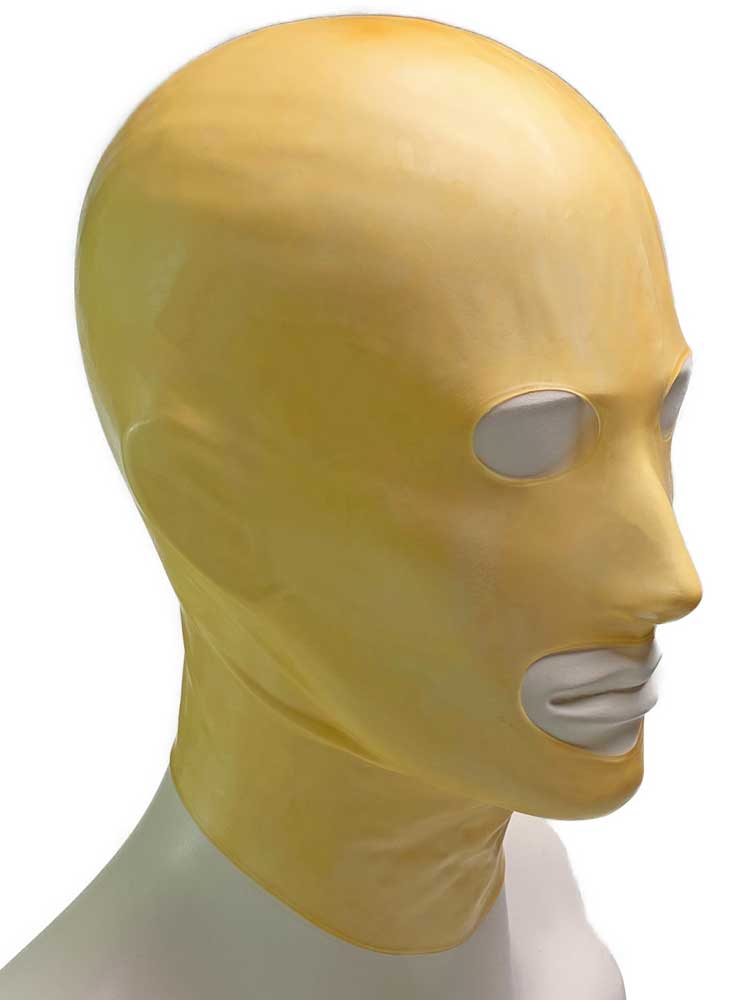 Gummi-Maske MIT Augen- und Mund-Öffnung - transparent
