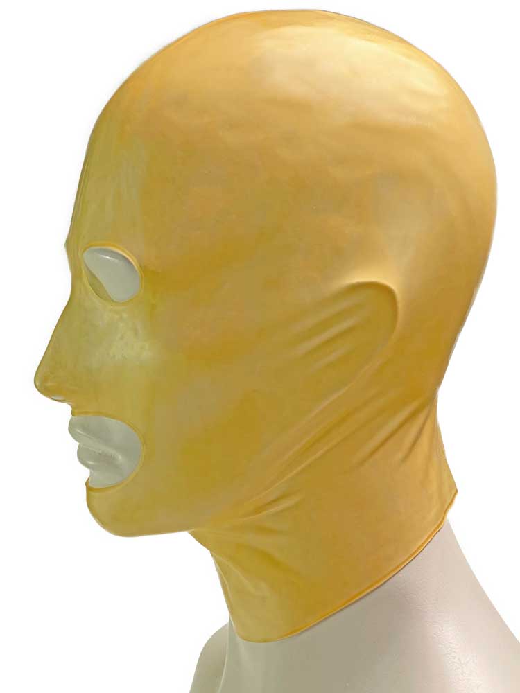 Gummi-Maske MIT Augen- und Mund-Öffnung - transparent