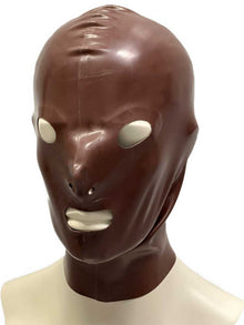Gummi-Maske ZWEITEILIG - braun