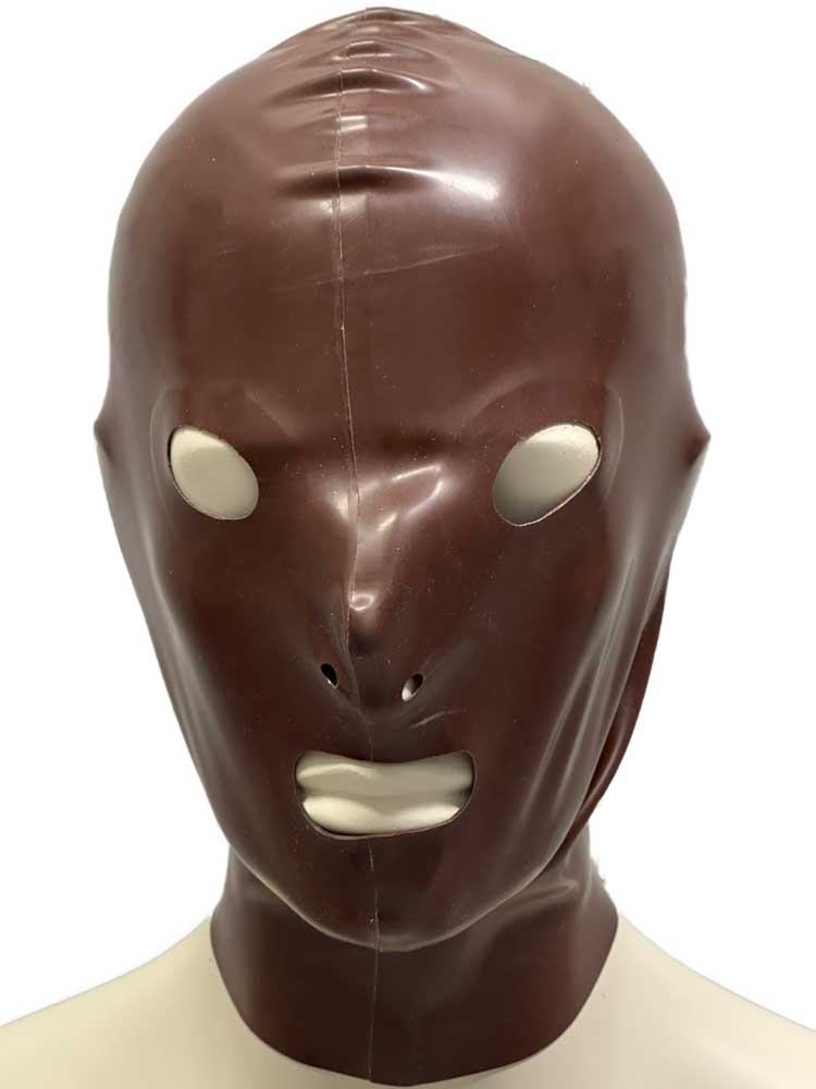 Gummi-Maske ZWEITEILIG - braun