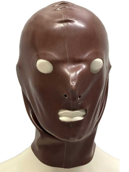 Gummi-Maske ZWEITEILIG - braun