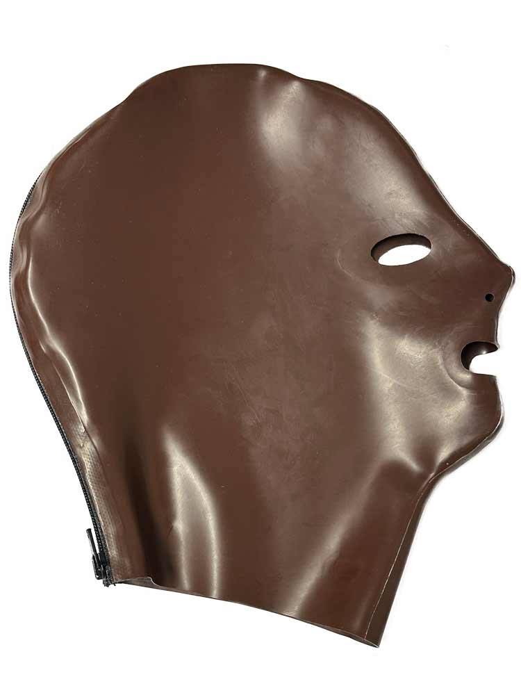 Gummi-Maske ZWEITEILIG - braun