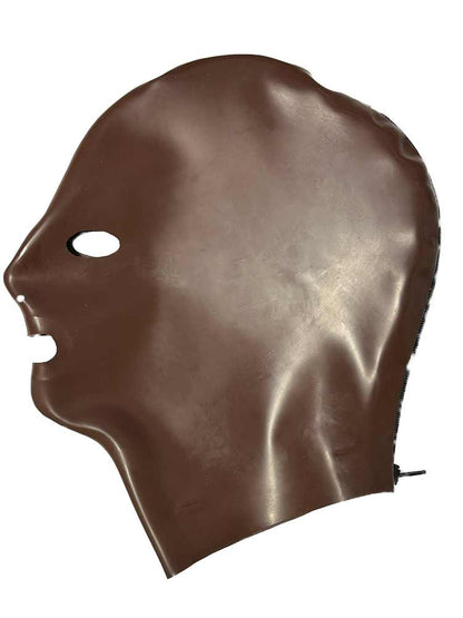 Gummi-Maske ZWEITEILIG - braun