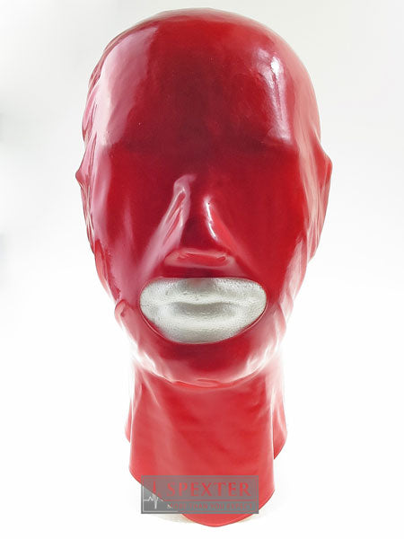 Gummi-Maske MIT Mundöffnung - rot - S