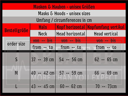 Gummi-Maske MIT Mundöffnung - rot