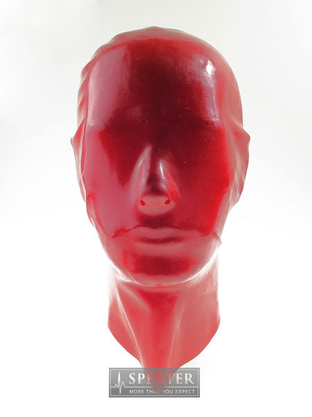 Gummi-Maske OHNE Augen- und Mundöffnung - rot - S