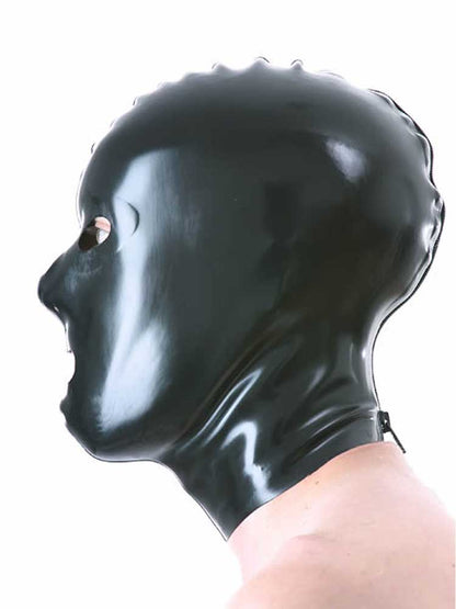 Gummi-Maske ZWEITEILIG - schwarz
