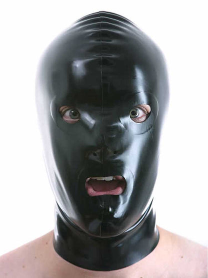 Gummi-Maske ZWEITEILIG - schwarz