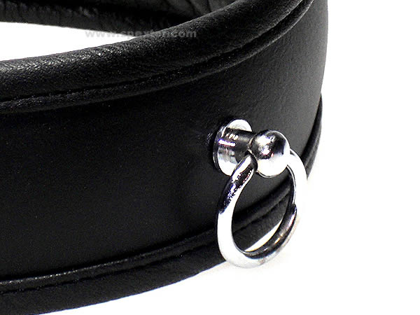 Leder-Halsband, gepolstert mit Schloß