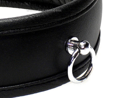 Leder-Halsband, gepolstert mit Schloß