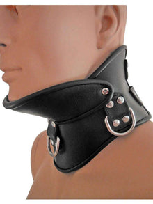Leder-Halskrause mit Kinnstütze