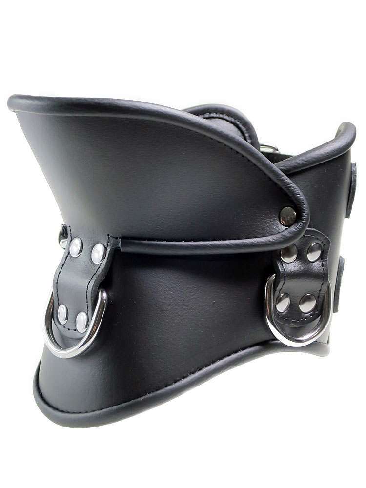 Leder-Halskrause mit Kinnstütze