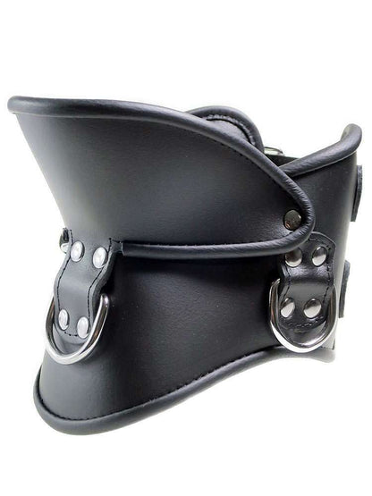 Leder-Halskrause mit Kinnstütze