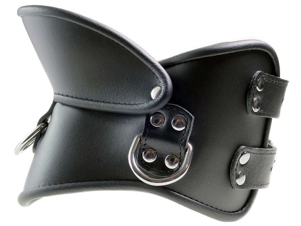 Leder-Halskrause mit Kinnstütze