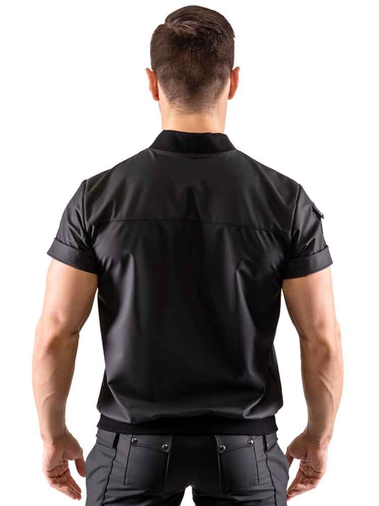 Hemd Blousonstyle Matt schwarz