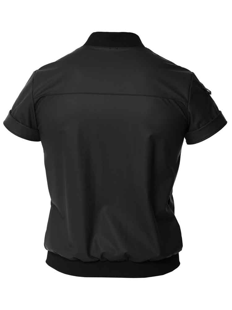 Hemd Blousonstyle Matt schwarz