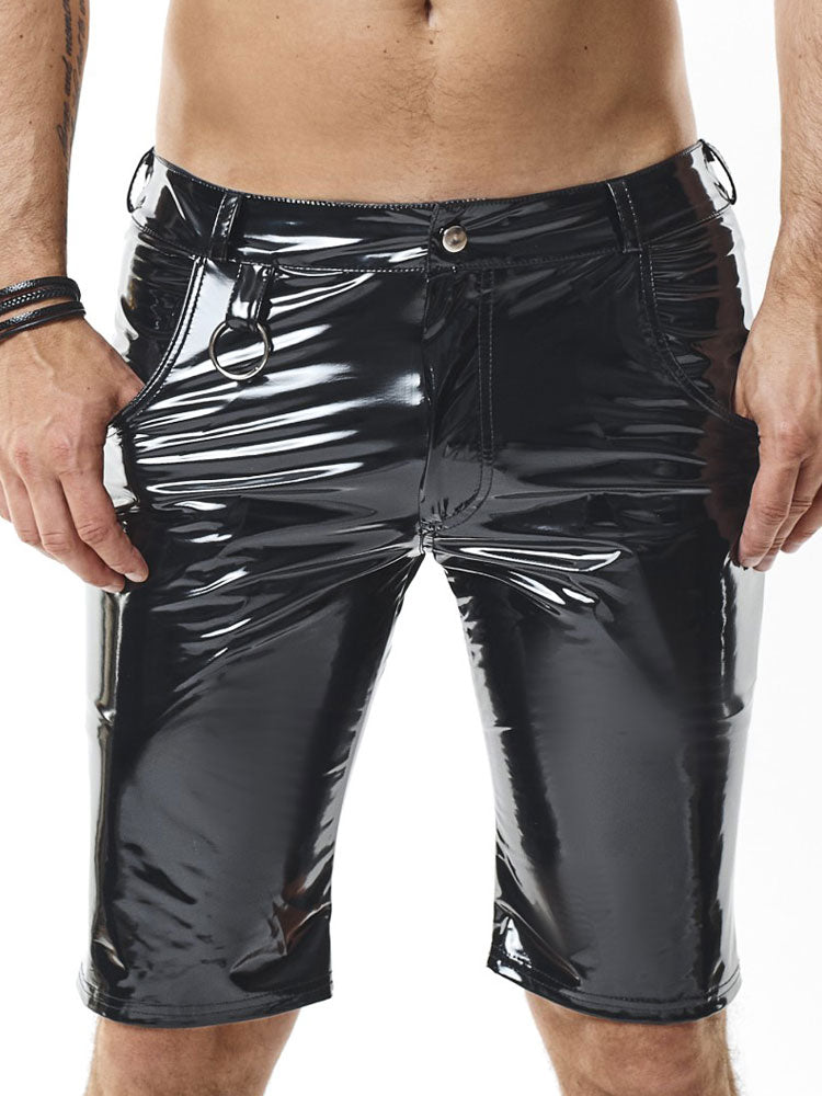 Hose FLAVIO PVC Shorts schwarz