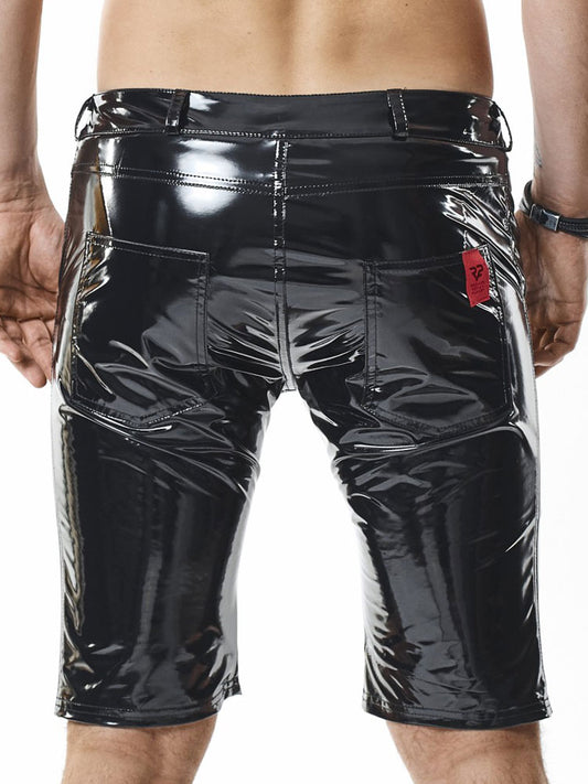 Hose FLAVIO PVC Shorts schwarz