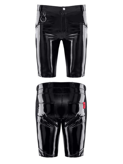 Hose FLAVIO PVC Shorts schwarz