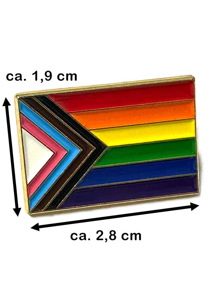 Progressive Gay Pride Regenbogen Anstecker Pin