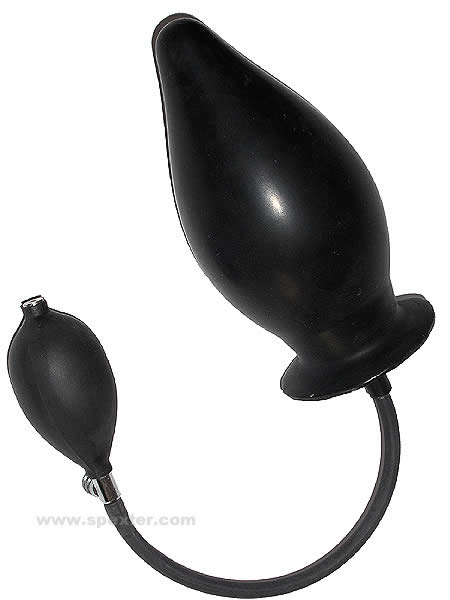 Blow-Up Butt Plug Größe L - schwarz + Schaumkern