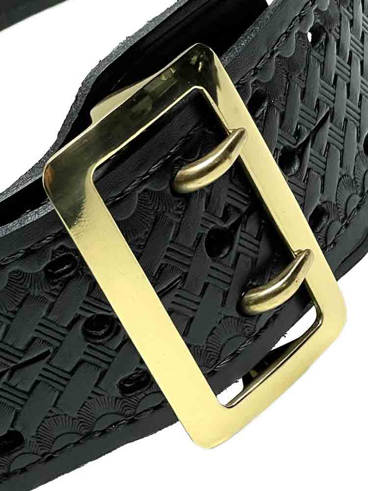 JAY PEE Jackengürtel geprägt/basketweave - goldfarbene Schließe