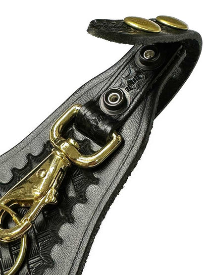 JAY PEE Karabiner mit Unterlage - basketweave gold