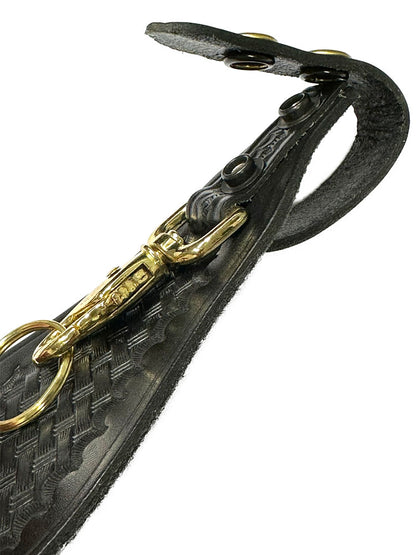 JAY PEE Karabiner mit Unterlage - basketweave gold