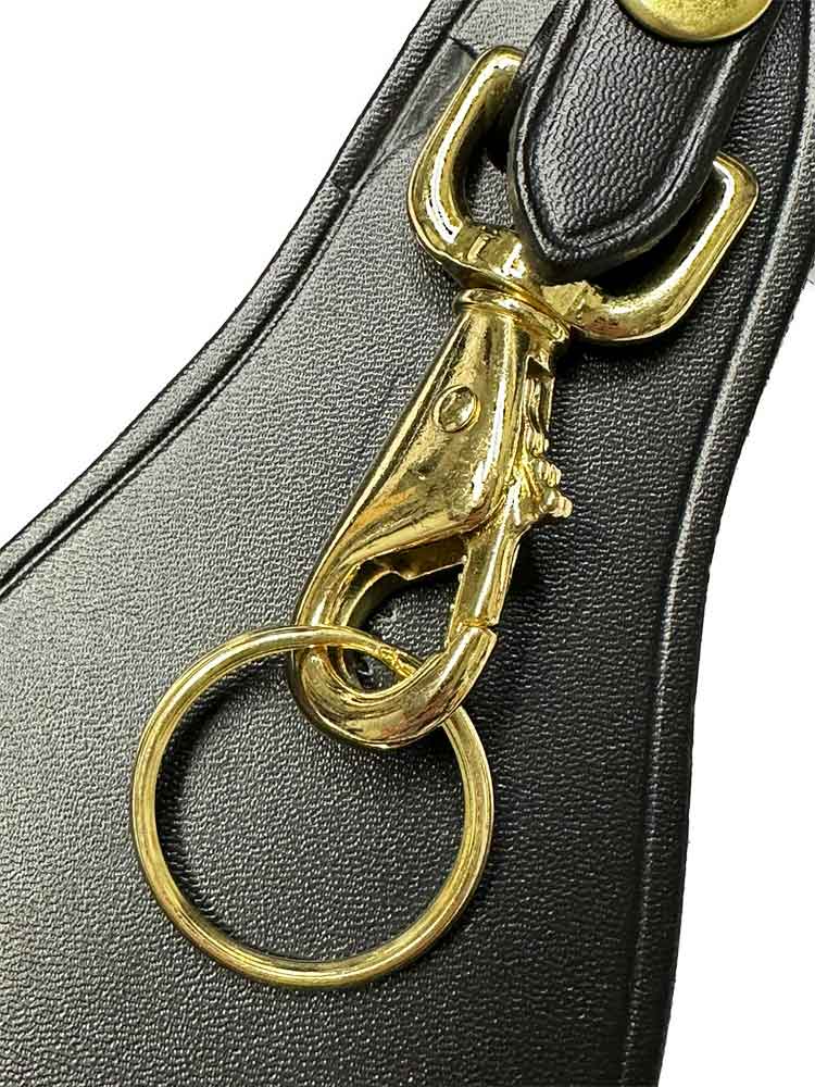 JAY PEE Karabiner mit Unterlage - glatt gold