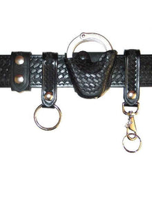 JAY PEE Karabiner mit Ring - basketweave - silber