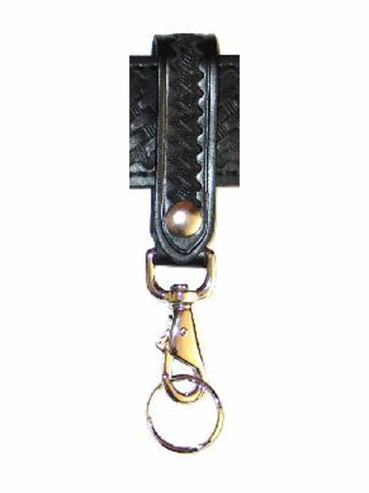 JAY PEE Karabiner mit Ring - basketweave - silber
