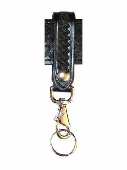 JAY PEE Karabiner mit Ring - basketweave - silber