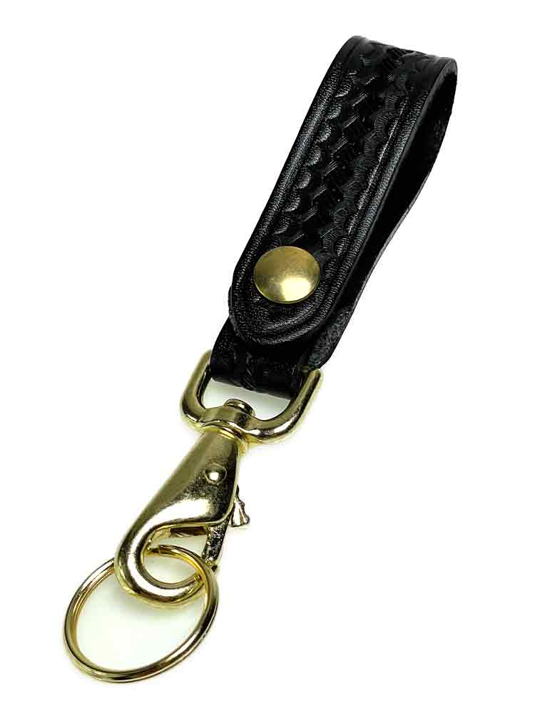 JAY PEE Karabiner mit Ring - basketweave - gold