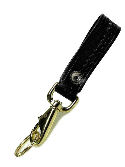 JAY PEE Karabiner mit Ring - basketweave - gold