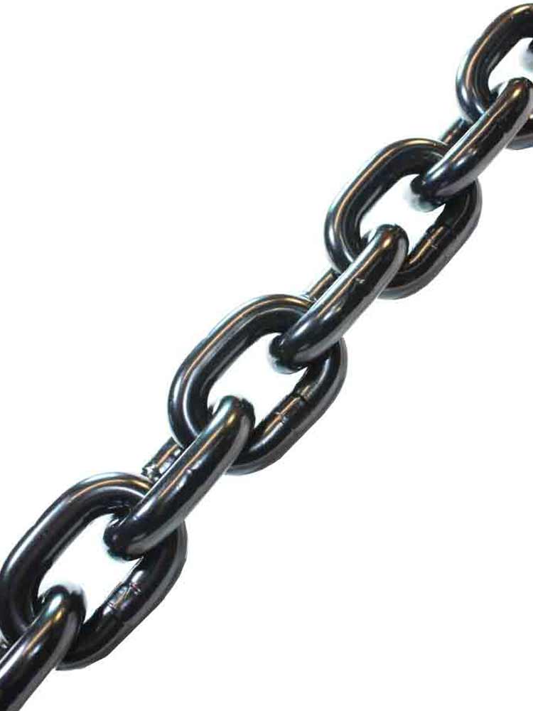 Stahlkette 8mm schwarz mit ABUS-Schloss gelb