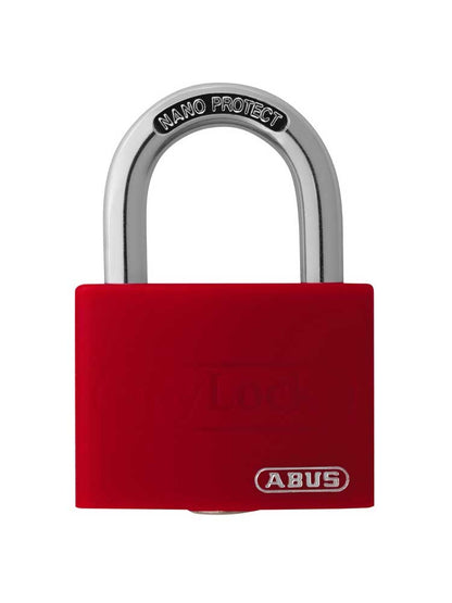 Stahlkette 8mm schwarz mit ABUS-Schloss rot