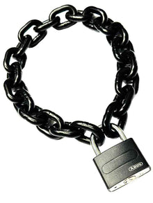 Stahlkette 8mm schwarz mit ABUS-Schloss schwarz