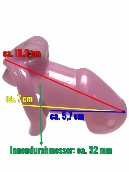 Keuschheitskäfig Kunststoff 10x3 rosa