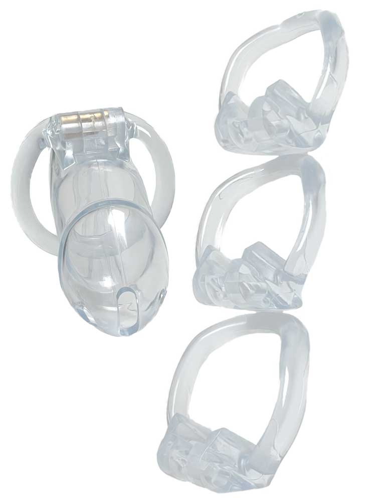 Keuschheitskäfig Kunststoff 10x3 transparent