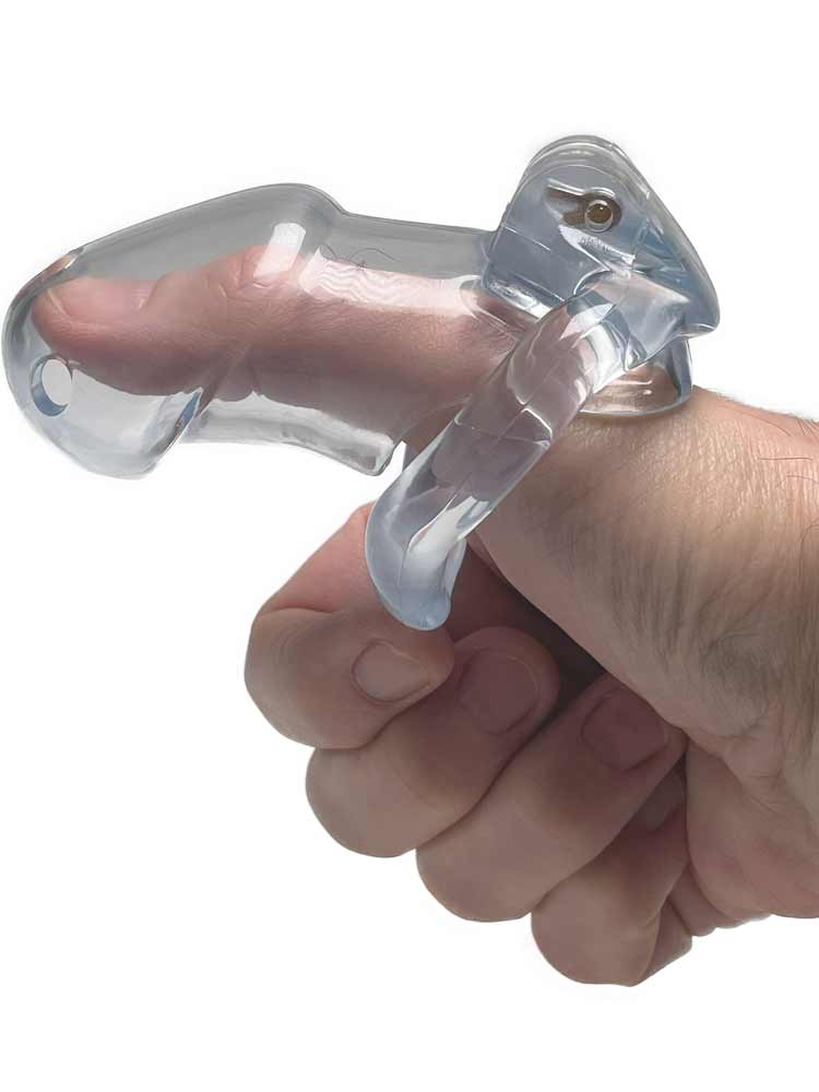 Keuschheitskäfig Kunststoff 10x3 transparent