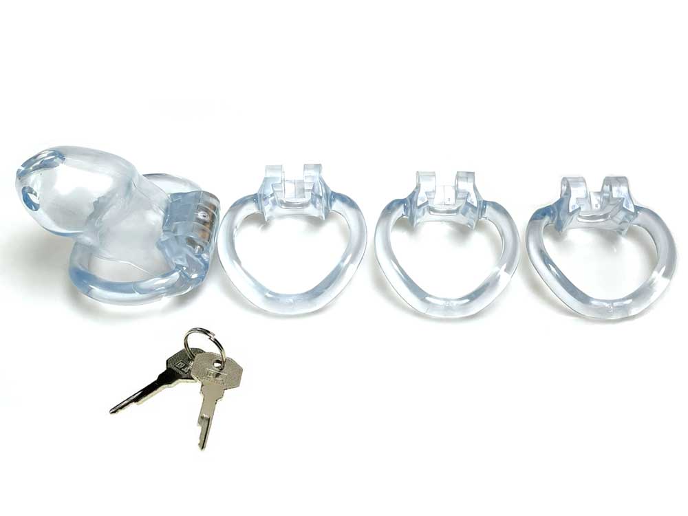 Keuschheitskäfig Kunststoff 9x3 transparent