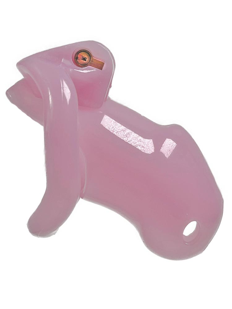 Keuschheitskäfig Kunststoff 9x3 rosa