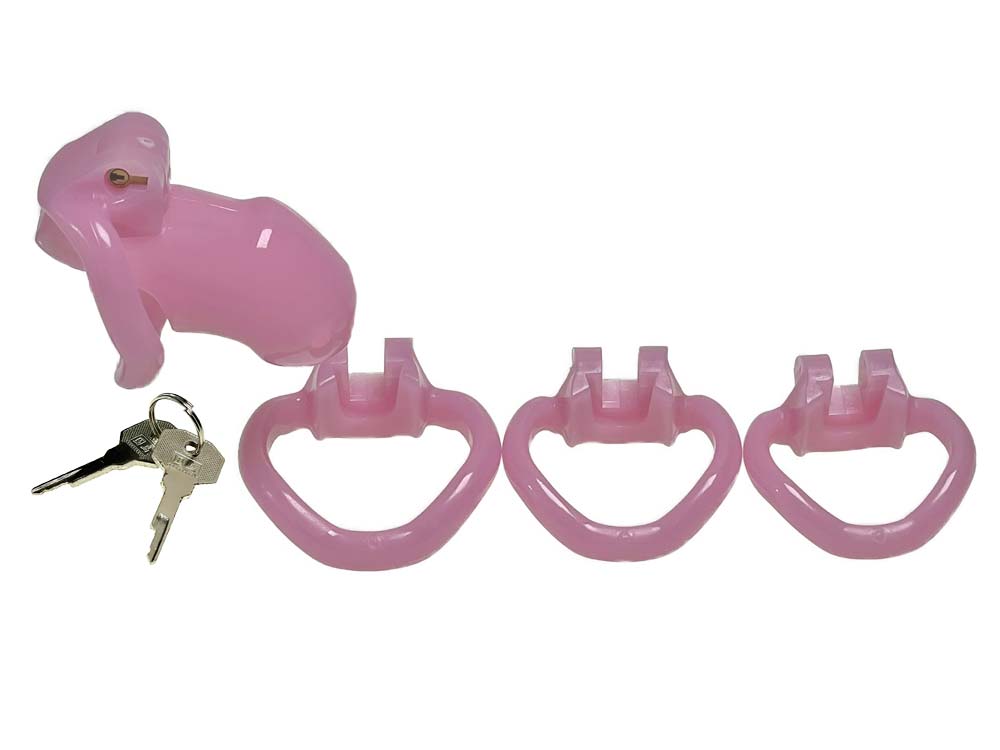 Keuschheitskäfig Kunststoff 9x3 rosa