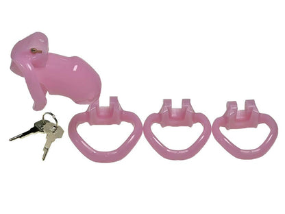 Keuschheitskäfig Kunststoff 9x3 rosa