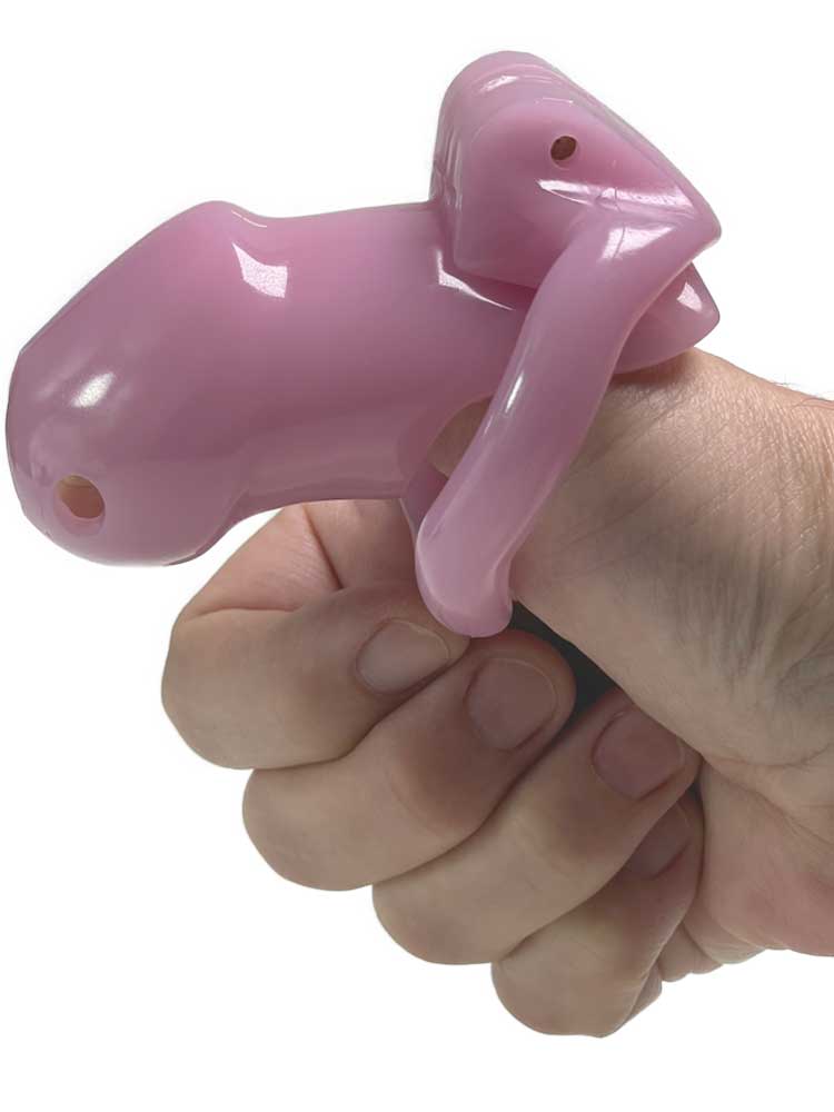 Keuschheitskäfig Kunststoff 9x3 rosa