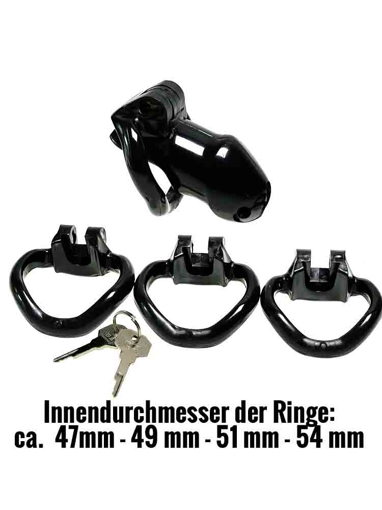 Keuschheitskäfig Kunststoff 9x3 schwarz