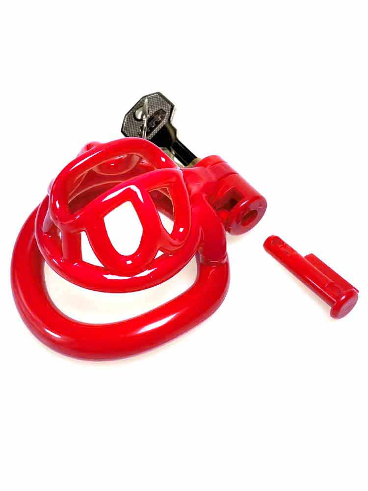 Kunststoff Keuschheitskäfig MINI rot