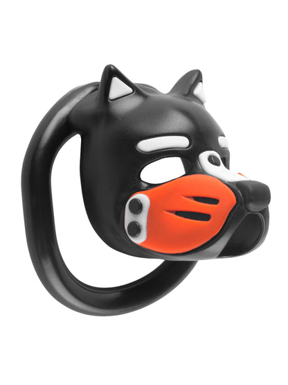 Keuschheitskäfig Puppy schwarz-orange