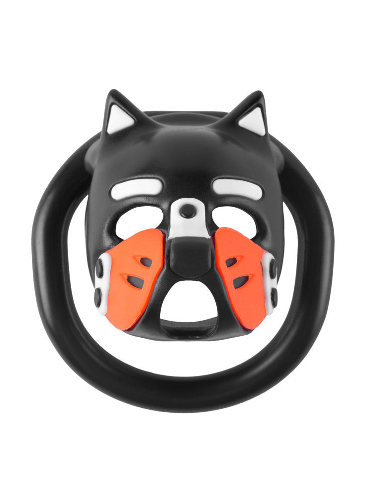 Keuschheitskäfig Puppy schwarz-orange