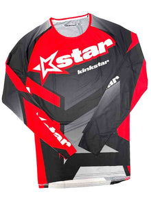 KINKSTAR Slate Fire Shirt - rot-schwarz